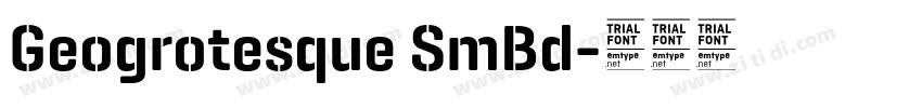 Geogrotesque SmBd字体转换